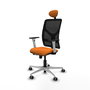 PIQUERAS Y CRESPO Silla de oficina Motilla Naranja y Negro