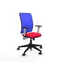 PIQUERAS Y CRESPO Silla de oficina Motilla con mecanismo Sincro, Rojo y Azul