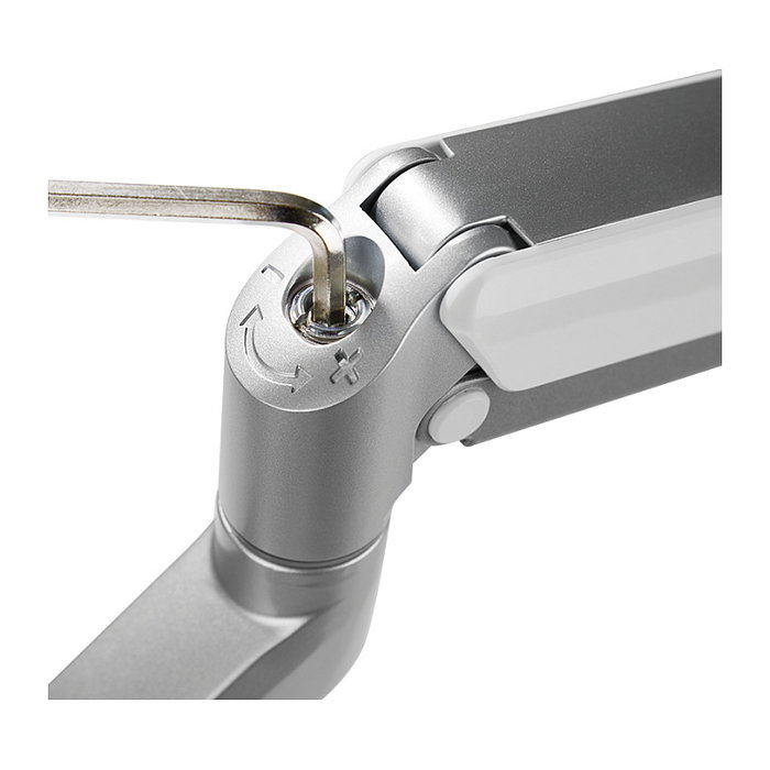 LogiLink BP0090 Soporte para 3 Monitores de 17-32 Pulgadas, hasta 7kg por Brazo, Abrazadera de Escritorio, Plata