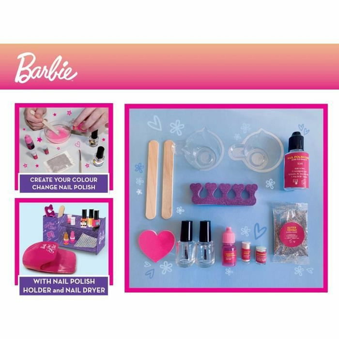 Lisciani Giochi Kit de esmalte de uñas Barbie - Cambia de color y brilla en la oscuridad Lisciani Giochi Kit de esmalte de uñas Barbie - Cambia de color y brilla en la oscuridad