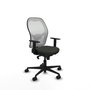 PIQUERAS Y CRESPO Silla de oficina Jorquera con mecanismo Sincro, Negro y Blanco