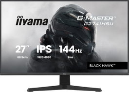 Iiyama G2741HSU-B1 Monitor Gaming 27 Pulgadas Full HD 1920x1080, Panel IPS 144Hz, 1ms MPRT, AMD FreeSync, Altavoces 2x4W, USB Hub, DisplayPort, HDMI, Negro