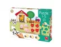 GOULA Puzzle 1-5 de Granja con Piezas de Madera y Cartón