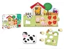 GOULA Puzzle 1-5 de Granja con Piezas de Madera y Cartón