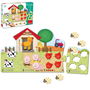 Goula 53438 Puzzle 1-5 Animales de Madera para Aprender a Contar +12 Meses