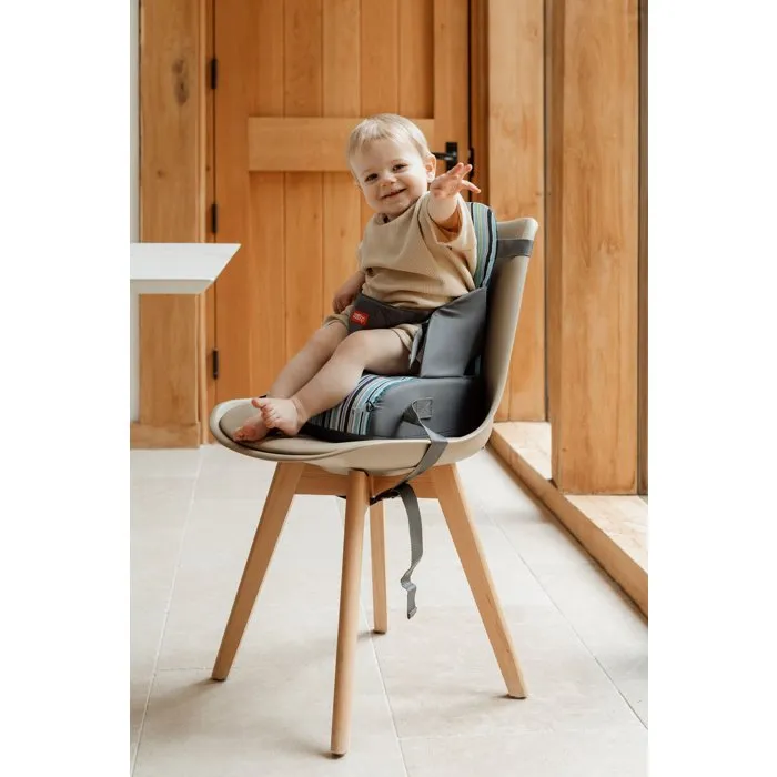 Nuby Asiento Elevador para Bebé con Arnés de 3 Puntos - A partir de 6 Meses, Rayas Azules - NUB0048526994236 Nuby Asiento Elevador para Bebé con Arnés de 3 Puntos - A partir de 6 Meses, Rayas Azules - NUB0048526994236