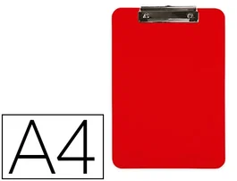 Q-connect Portanotas de Plástico Rojo DIN A4 2,5mm