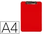 Q-connect Portanotas de Plástico Rojo DIN A4 2,5mm