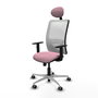 PIQUERAS Y CRESPO Silla de oficina Zulema Rosa y Blanco