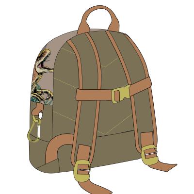 Mochila Infantil Trekking Jurassic Park Marrón