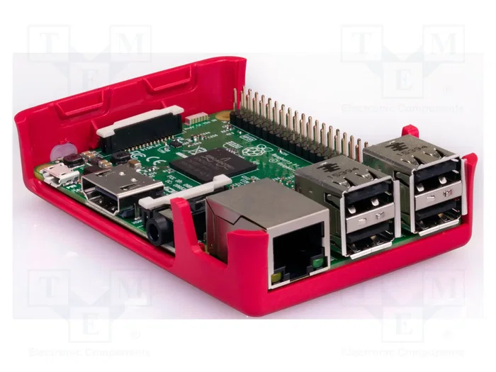 RASPBERRY PI Carcasa Oficial V2 Blanco y Rojo para Raspberry Pi 3 B / 3 B+ RASPBERRY PI Carcasa Oficial V2 Blanco y Rojo para Raspberry Pi 3 B / 3 B+