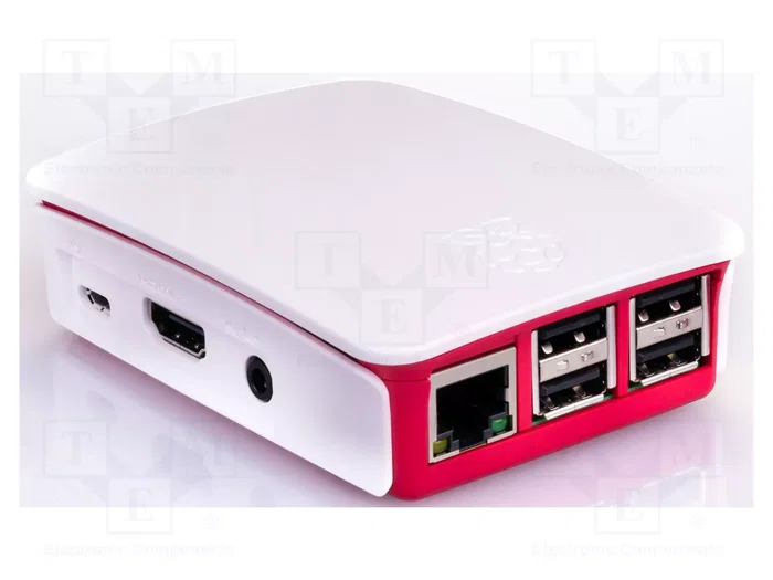 RASPBERRY PI Carcasa Oficial V2 Blanco y Rojo para Raspberry Pi 3 B / 3 B+ RASPBERRY PI Carcasa Oficial V2 Blanco y Rojo para Raspberry Pi 3 B / 3 B+