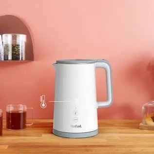 Tefal Sense KO6931 Wasserkocher 1,5 Litros 1800W Blanco con Ajustes de Termostato y Función Mantener Caliente Tefal Sense KO6931 Wasserkocher 1,5 Litros 1800W Blanco con Ajustes de Termostato y Función Mantener Caliente