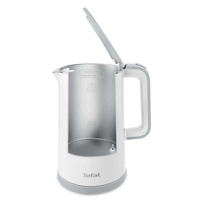 Tefal Sense KO6931 Hervidor Eléctrico 1,5 L Blanco/Acero Inoxidable