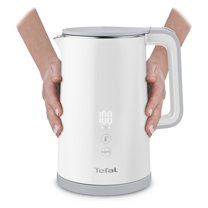 Tefal Sense KO6931 Hervidor Eléctrico 1,5 L Blanco/Acero Inoxidable