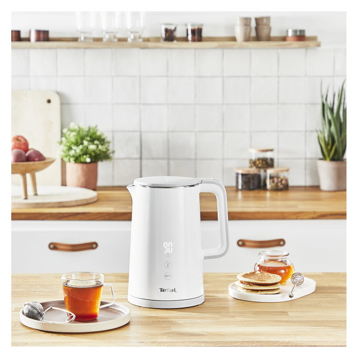 Tefal Sense KO6931 Hervidor Eléctrico 1,5 L Blanco/Acero Inoxidable