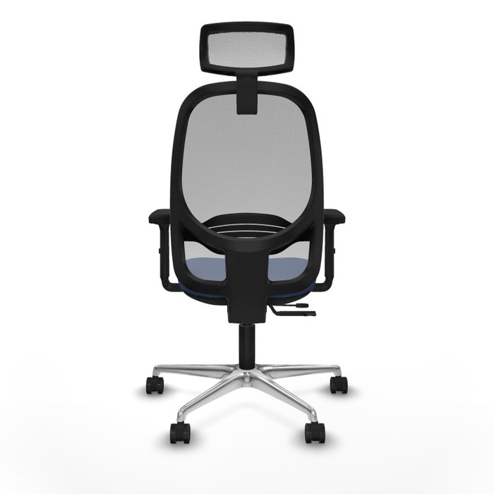 PIQUERAS Y CRESPO Silla de oficina Cilanco con mecanismo Sincro/Traslack Azul marino y Gris