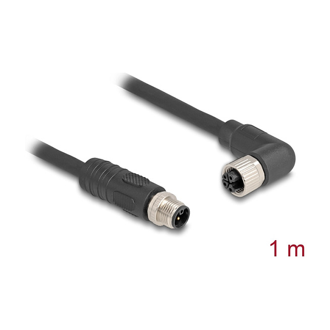 DeLOCK 80523 Cable para sensor/actuador M12 1 m negro