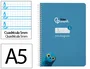 Liderpapel Cuaderno espiral A5 Pautaguía Tapa Dura 80 Hojas 90 gr Cuadro Pautado 5mm Color Azul
