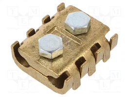 BM GROUP Conector de alimentación recto con borna de tornillo y latón