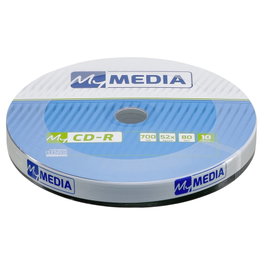 MyMedia CD-R 80 700MB 52x Speed Wrap, 10 unidades