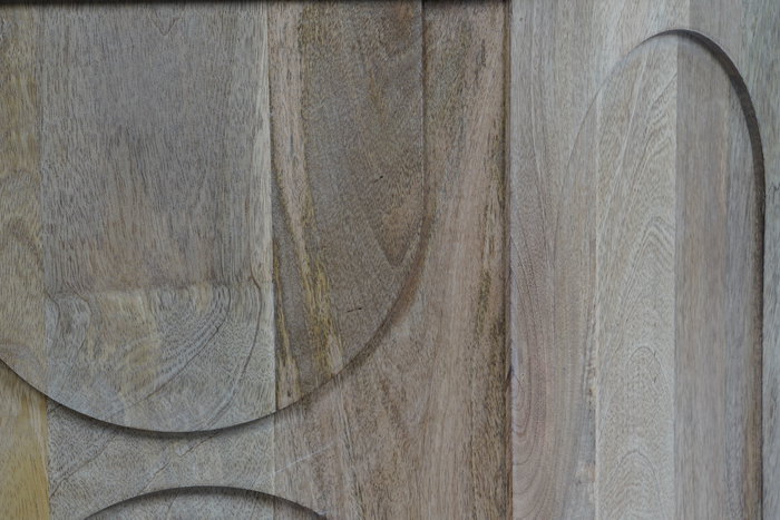 DKD Home Decor Mesa Centro Moderno Mango y Marmol 80 x 80 x 45 cm