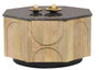 DKD Home Decor Mesa Centro Moderno Mango y Marmol 80 x 80 x 45 cm