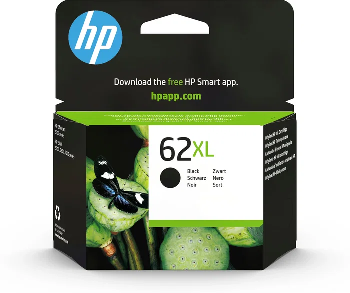 HP Cartucho de tinta original 62XL de alta capacidad negro HP Cartucho de tinta original 62XL de alta capacidad negro