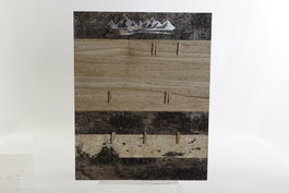 DKD Home Decor Portafotos Madera y Metal 40x2x50 Marrón Natural