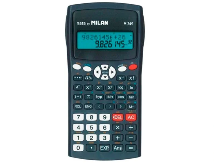 MILAN Calculadora Científica M240 Negra con Tapa Gris MILAN Calculadora Científica M240 Negra con Tapa Gris