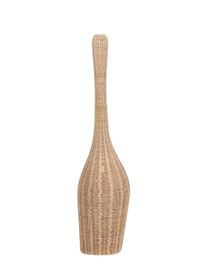 DKD Home Decor Lámpara de Pie de Ratán y Hierro Natural Marrón Claro 25x25x125 cm