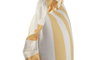DKD Home Decor Cojín de Algodón Reciclado con Volantes y Rayas Amarillo 45x45 cm