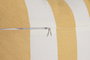 DKD Home Decor Cojín de Algodón Reciclado con Volantes y Rayas Amarillo 45x45 cm