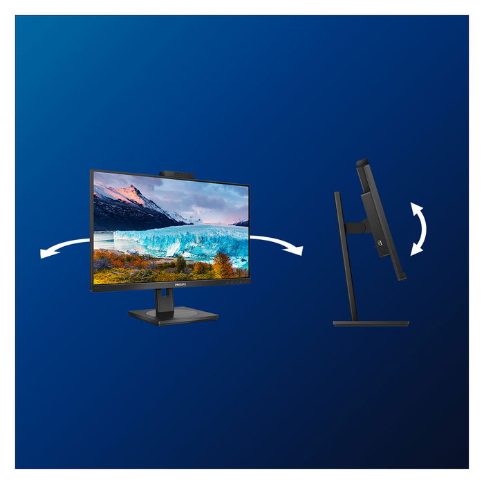 Philips 272S1MH Monitor 27" Full HD IPS 75Hz, HDMI DisplayPort USB 3.2, Altavoces, Cámara 2MP, Adaptive Sync, Negro - 68.6 cm (27")