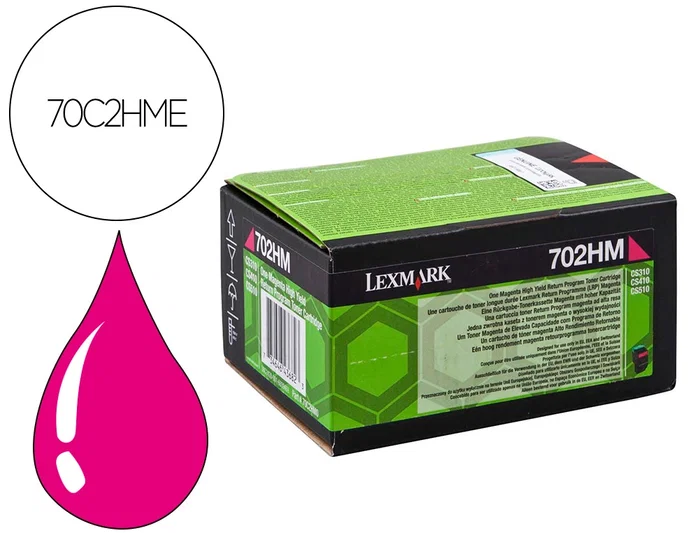 Lexmark 702HME Cartucho de Tóner Magenta Original