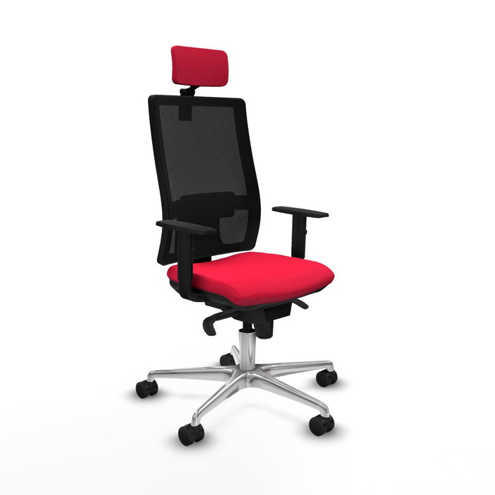 PIQUERAS Y CRESPO Silla de oficina Horna con mecanismo Sincro, Rojo y Negro PIQUERAS Y CRESPO Silla de oficina Horna con mecanismo Sincro, Rojo y Negro
