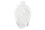 DKD Home Decor Jarrón de Cristal Grabado Hojas Transparente