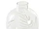DKD Home Decor Jarrón de Cristal Grabado Hojas Transparente