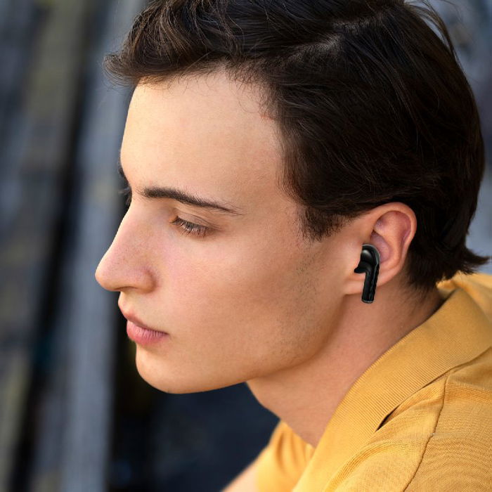 Daewoo Auriculares Inalámbricos TWS Bluetooth 5.3, Negro, Batería 40mAh (auriculares) y 500mAh (estuche)