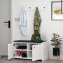 Hanah Home Zapatero Escandinavo Zen White, Mueble de Entrada con Almacenamiento, Color Blanco