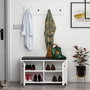 Hanah Home Zapatero Escandinavo Zen White, Mueble de Entrada con Almacenamiento, Color Blanco
