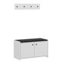Hanah Home Zapatero Escandinavo Zen White, Mueble de Entrada con Almacenamiento, Color Blanco