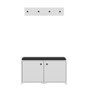 Hanah Home Zapatero Escandinavo Zen White, Mueble de Entrada con Almacenamiento, Color Blanco