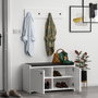 Hanah Home Zapatero Escandinavo Zen White, Mueble de Entrada con Almacenamiento, Color Blanco