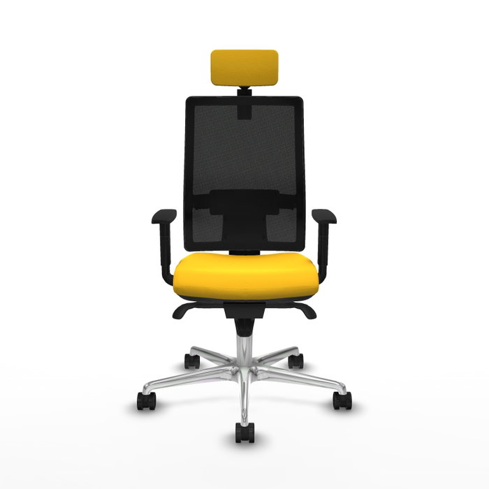 PIQUERAS Y CRESPO Silla de oficina Horna con mecanismo Sincro, Amarillo y Negro PIQUERAS Y CRESPO Silla de oficina Horna con mecanismo Sincro, Amarillo y Negro