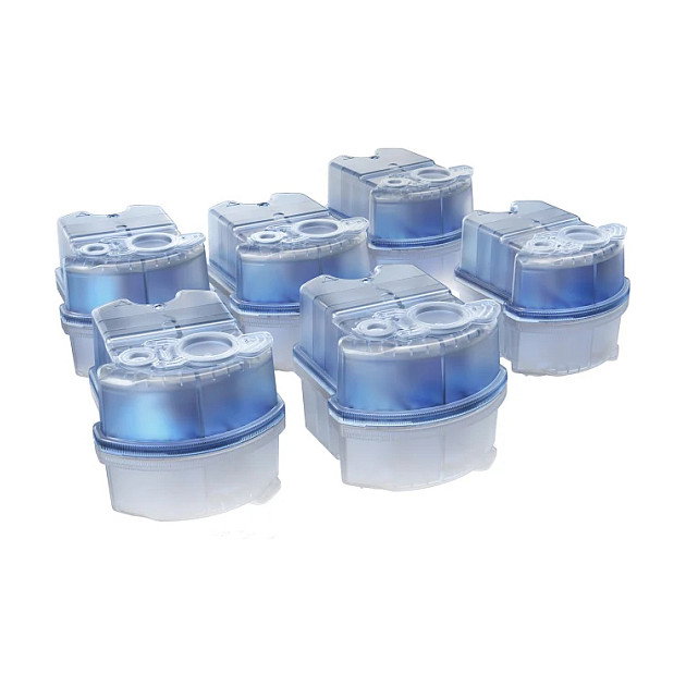 Braun CCR 6 Recambios Cartuchos de Limpieza Azul para Braun Clean&Charge, Pack de 6 unidades