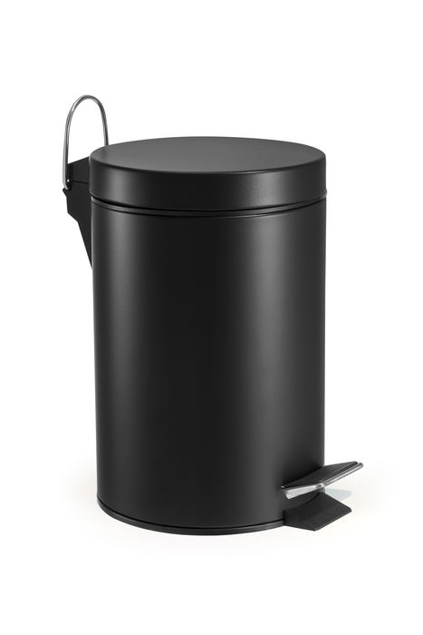 Confortime Cubo Basura Metal con Pedal 3 Litros Negro 17 x 25.7 x 22 cm (6 Unidades)