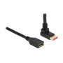 DeLOCK Cable extensor DisplayPort macho 90° arriba a hembra 8K 60 Hz 1 m