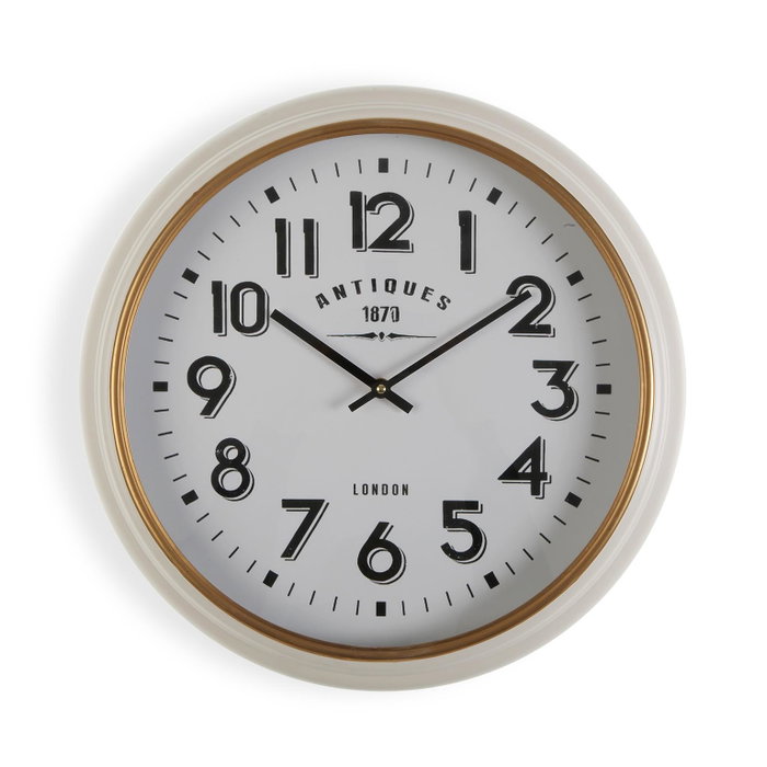 Reloj de Pared Versa Antiques Blanco Madera MDF Madera MDF y metal 5,8 x 42 cm Reloj de Pared Versa Antiques Blanco Madera MDF Madera MDF y metal 5,8 x 42 cm