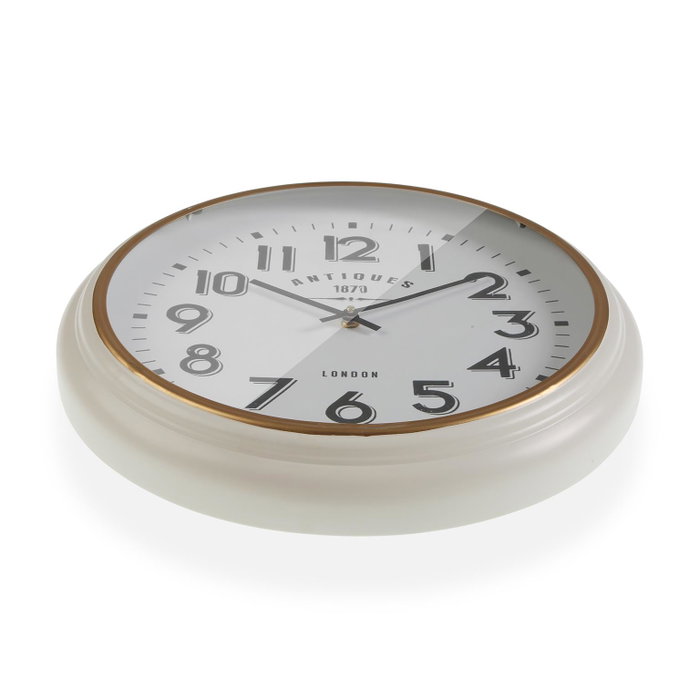 Reloj de Pared Versa Antiques Blanco Madera MDF Madera MDF y metal 5,8 x 42 cm Reloj de Pared Versa Antiques Blanco Madera MDF Madera MDF y metal 5,8 x 42 cm